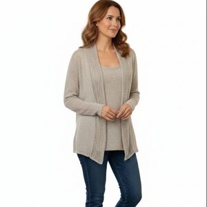 Eileen Fisher Linen And Silk Tank Top & Cardigan Sweater Set